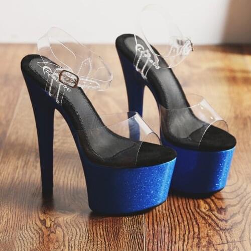 Leecabe 7 Inch Women Mary Jane Platform Pumps17cm Sexy Red Bottom High Heels flower Slipper Exotic Dancer Pole dance shoes