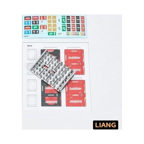 LIANG 0412 1/35 Scale Model Soda Cans & Cardboard Boxes