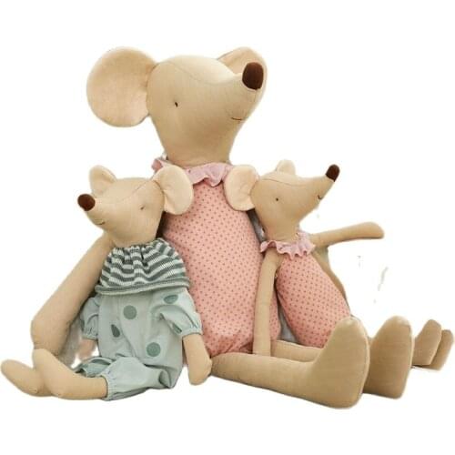 35/45/65cm Kawaii Mouse Plush Toys Cute Mice Stuffed Dolls Animals Soft Mouse Baby Sleeping Cloth for Kids Birthday Gift Pillow