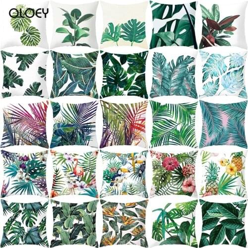 Fashion Modern Minimalist Tropical Leaf Bedding Hug Pad Set Home Hotel Car Decorative Back Cushion Cover Style Unique Diverse