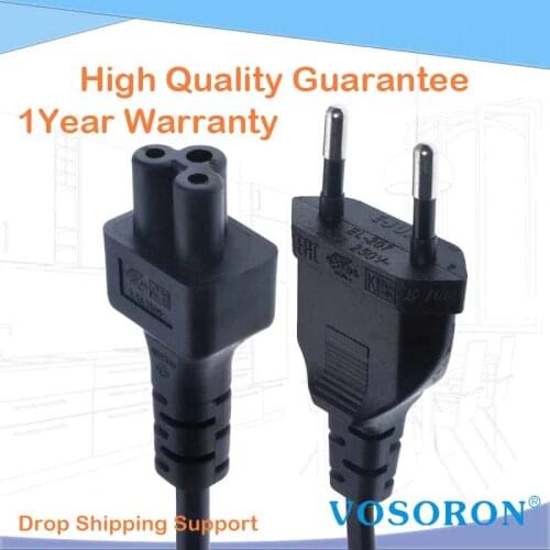 Power Adapter Cord Cable 30cm/200cm EU Plug 2 Pin Male To IEC 320 C5 Micky For Notebook Power Supply