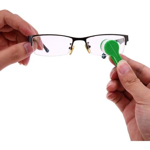 Multi-functional Portable Glasses Cleaner Brush Clamp Clip Cleaning Tool