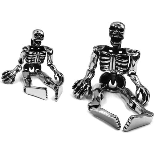 Skeleton Skull Biker Pendant Stainless Steel Jewelry Gothic Ghost Skull Motor Biker Mens Pendant Wholesale SWP0606