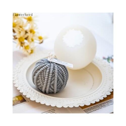 DIY Candle Making Kit Wool Coil Fondant Cake Silicone Mold Yarn Ball Candle Mold Handmade Soap Mold Resin Mold Chocolate Mold