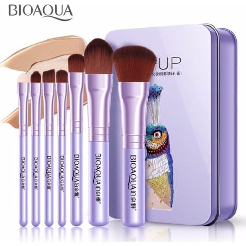 7PCS Pro Women Face Makeup Brushes Set Facial Cosmetic Beauty Eye Shadow Foundation Blush Brush Make Up Brush Tools BIOAQUA