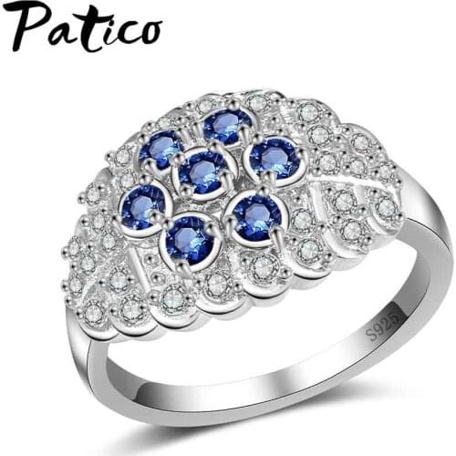 Wedding Band Christmas Gifts Fashion Oval Purple Cubic Zirconia Silver Color Ring SIZE 6 7 8 9 10 JEWELRY For Lady Women