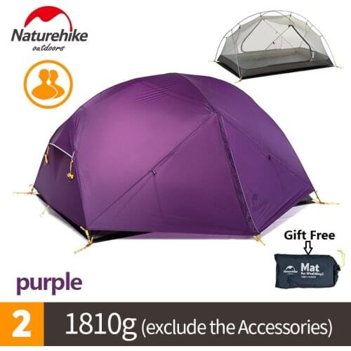 Naturehike Mongar 2 Camping Tent Double Layers 2 Person Waterproof Ultralight Dome Tent