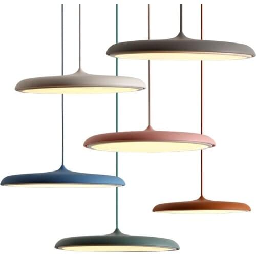 Scandinavian Art Restaurant pendant Lamp Modern Simple Design Danish Bar Creative Makarion Flyer Pendant Light