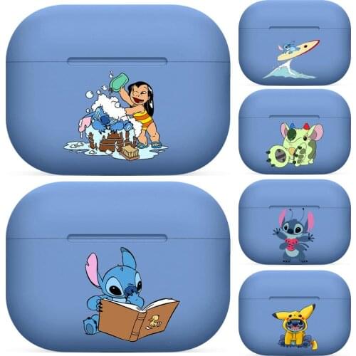 Stitch nice blue For Airpods pro 3 case Protective Bluetooth Wireless Earphone Cover For Air Pods airpod case air pod Cases