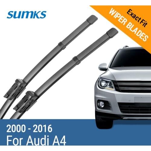 SUMKS Wiper Blades for Audi A4 B5 B6 B7 B8 2000 2001 2002 2003 2004 2005 2006 2007 2008 2009 2010 2011 2012 2013 2014 2015 2016