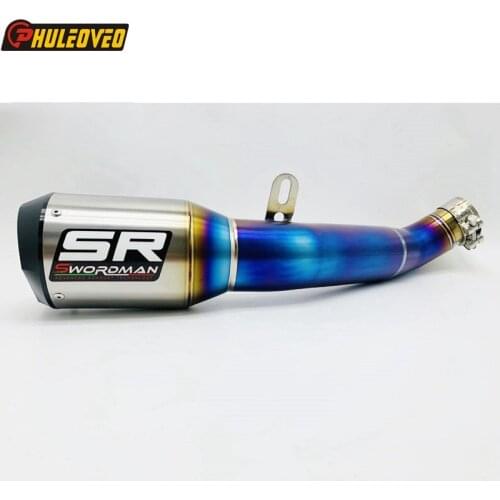 Titanium Alloy for Kawasaki ZH2 2018-2021 H2 2015-2021 Motorcycle Exhaust Muffler Link Pipe Slip-on Exhaust Demper Middle Pipe