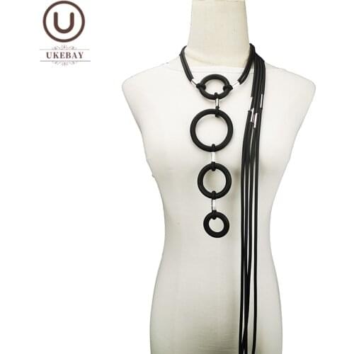 UKEBAY New Designer Jewelry For Women Fashion Goth Pendant Necklaces Handmade Jewelry Sweater Chain Female Luxury Gift Necklace