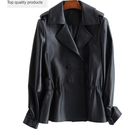 2020 Ladies Genuine Leather Jacket Women Spring Autumn Natural Sheepskin Coat Female Real Leather Jackets chaqueta mujer YQ366