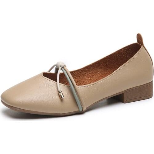 Female Pumps Nude Shallow Mouth Women Shoes Fashion Office Work Wedding Party Shoes Ladies Low Heel Shoes Woman Autumn U14-40