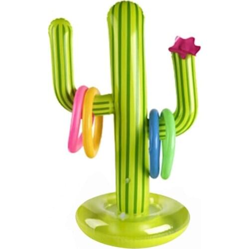 1 Set Summer Inflatable Toy Lightweight Cute Cactus Shape PVC Inflatable Pool Float Toys Kid Outdoor Educational Toy