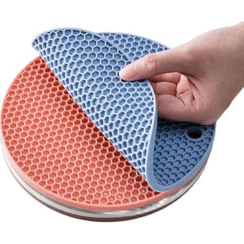 1PC Nordic Style Rubber Table Placemats Heat Insulation And Anti-Scalding Stable Non-Slip Bendable Pot Mats Kitchen Accessories