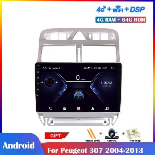 10.1inch Android Multimedia Player For Peugeot 307 2004-2013 Car Radio Stereo Navigation GPS Touch IPS Wifi Screen 4G Net DSP