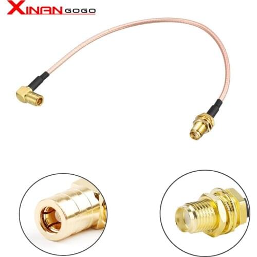 10pcs SMA female to SMB female connector 90 angle RG316 cable 20cm