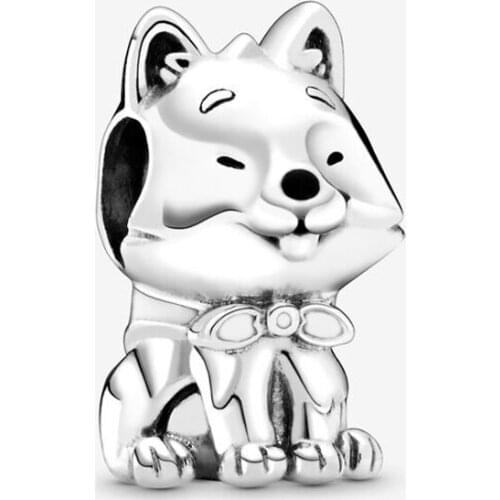 2020 New Authentic 925 Sterling Silver Japanese Akita Inu Dog Charms Fit Original Bracelet For Women DIY Jewelry S925 Beads