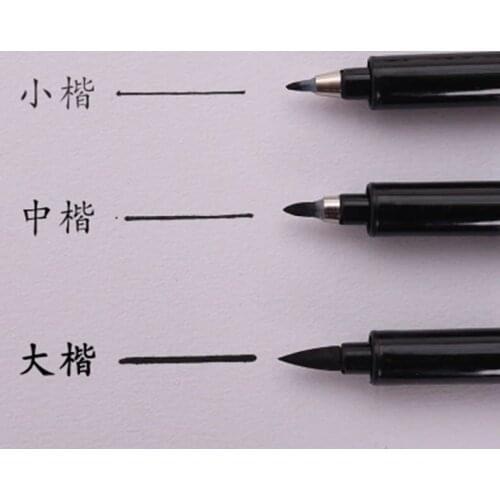 3pc Calligraphy Pen Students Training Writing Pen Soft Head Chinese Brush Pen L M S School Office Stationery Painting Pen Marker