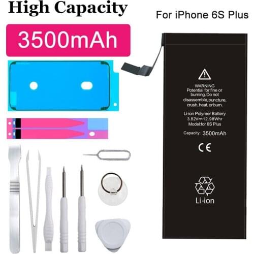 High Capacity Battery For iPhone 6S Plus/6SPLUS/6SP/ 3500mAh Phone Replacement For iPhone 6S Plus Batteria+free tools