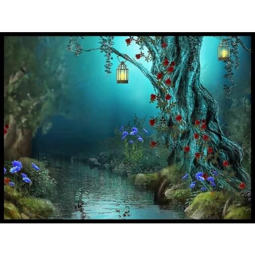 30x40 Diy Diamond Painting 5d for Home Decor , Living Room Decoration ，The Quiet River in a Fairy Tale