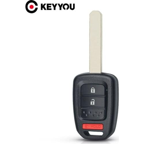 KEYYOU 3 Buttons Auto Remote Key Shell Car Case For Honda Accord CR-V FIT XRV VEZEL CITY JAZZ CIVIC HRV FRV Key Fob HON66 Blade