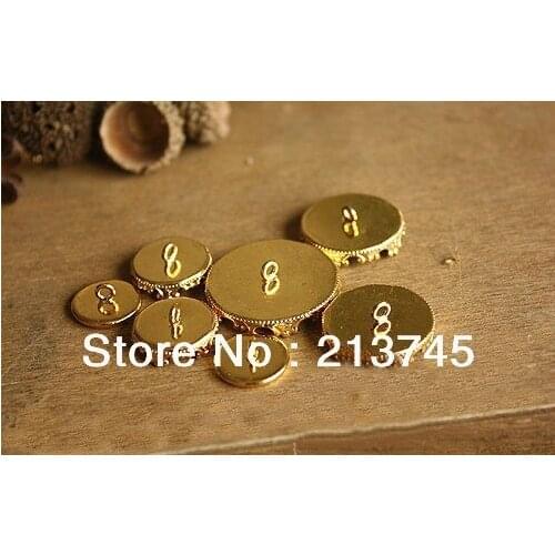 Free ship! 100pcs/lot gold color Pendants setting base/blank jewelry findings 12mm,15mm,20mm,25mm to select (price is only base)