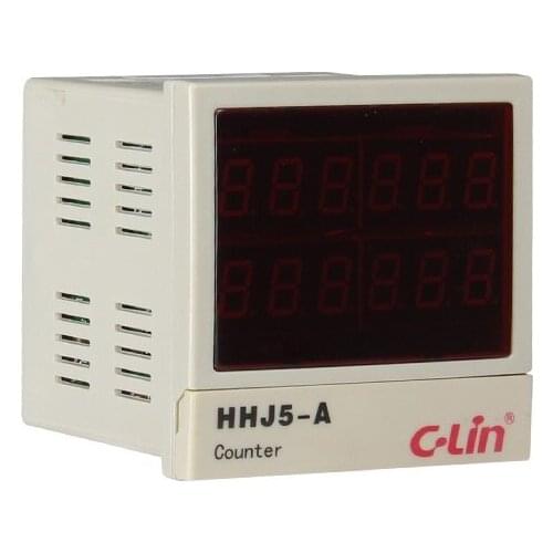 C-lin double digital display 6 preset number of digital counter HHJ5-A AC220