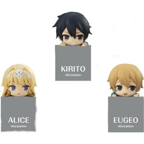 Cuteanime 100% Original FuRyu Sword Art Online Figure Kirito Alice Eugeo Alicization Figure Action Model Toys Anime Chibi Figure