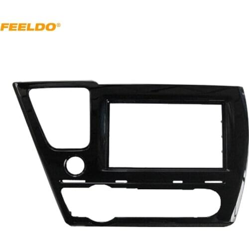 FEELDO Car 2Din Radio Fascia Frame Panel CD/DVD Interior Adapter For HONDA Civic (American) 2013-2017 Dash Frame Installation