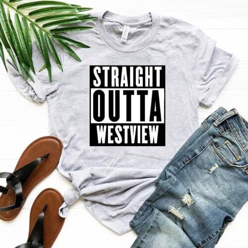 Straight Outta Westview T-shirt Tv Show Wanda Vision Inspired Tee Funny Quote Shirt Cool Hipster Tops