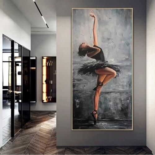 Hot Product 5D DIY Diamond Painting Embroidery Ballet Dancer Black Swan Full Square Rhinestone Mosaic Cross Stitch Home Decor