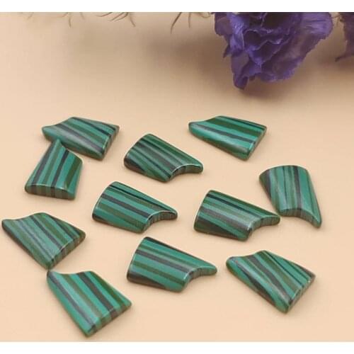 Synthetic Malachite Stone Flatback Popsicle Cabochons CABs 7x11mm 8x11mm Cabochon DIY Crafts Undrilled Fashion Jewelry Making