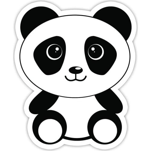 Volkrays Panda Bear Sticker Lovely Stickers Vinyl Decal Waterproof Accessories for Car Laptop,Phone,Tablet,6cm*6cm