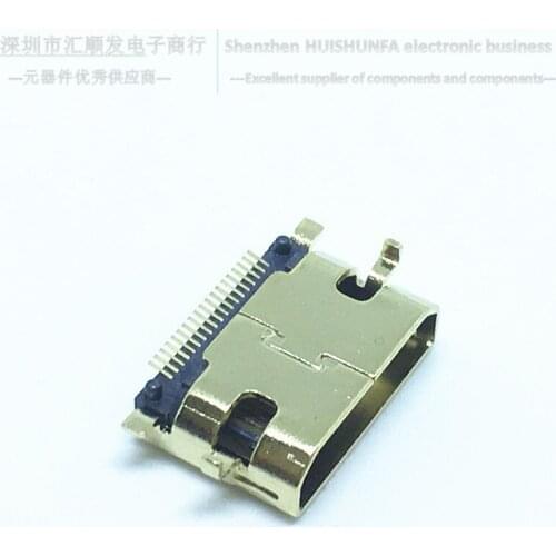 MINI HDMI C TYPE sinking board 0.8 flat port copper shell gold-plated before insert and post HDMI hd interface