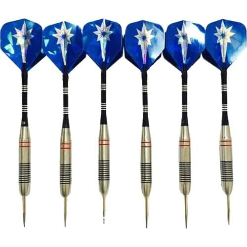6PCS Professional 24g Soft Tip Darts Set Stainless Steel Tips Anti-Fall Hard Dartboard Accessories Indoor Sports Entertainment