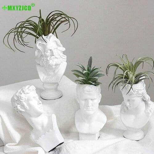 Venus Flowerpot Desktop Simulation Flower Arrangement Container Resin Model Handmade Artist Home Decoration