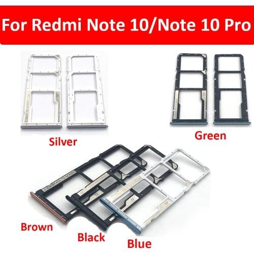 SIM Card Slot SD Card Tray Holder Adapter For Xiaomi Redmi Note 10 / Note 10 Pro