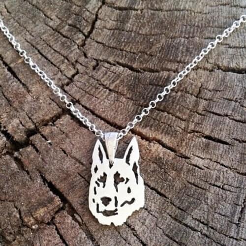 New Unique Romantic Gold Silver Color German Shepherd Pendant Necklace Hunger Games Necklace Women Best Friend Choker