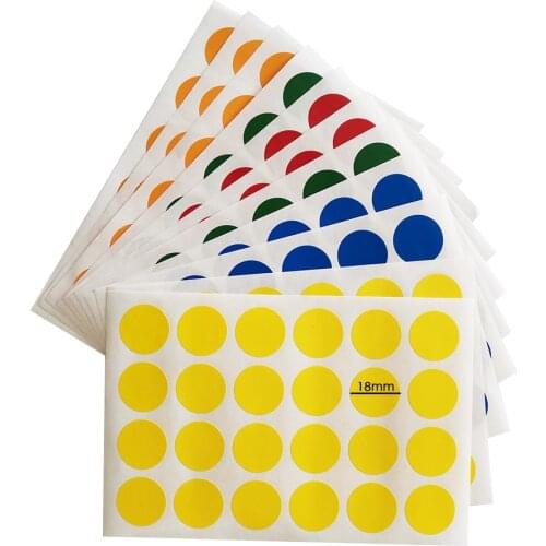 Wholesale Color Dot Round Sticker Label Hand Made Stickers Small Dot Scapbooking Stationery Vintage Label Stickers Round Coding