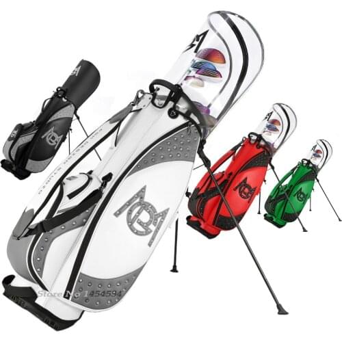 PGM Golf Womens Fashion Rivet Rack Bag Transparent Cap Waterproof High Capacity Clubs Bag Ladies Triangle Stable Stand Ball Bag