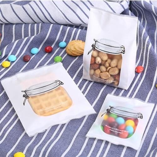 100/300Pcs Plastic Bags Cookie&Candy Bag Wedding Birthday Party Gift Bags Biscuit Baking Packaging Bag Gift Packaging Wrapping