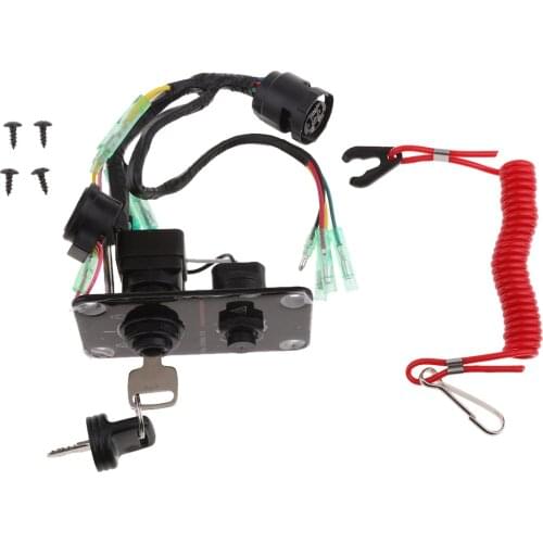 Outboard Single Engine Key Switch Panel with Mounting Screws For Yamaha 704-82570-12-00