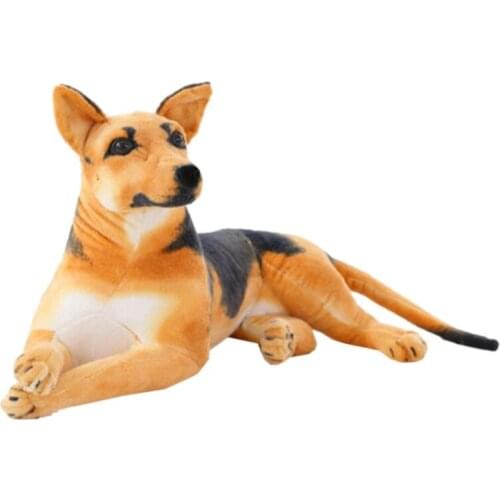 808E Lifelike Stuffed Animals Pillow German Dog Shepherd Soft Plush Toy Birthday Gift