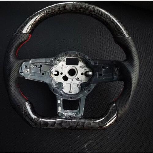 Carbon Fiber Steering Wheel For Fit VW Golf 7 GTI Golf R MK7 Jetta Passat Polo GTI Scirocco 2014-2018 Replacement