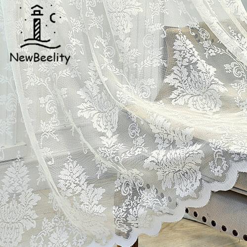 Lace Tulle Curtains for Living Room European-Style Window Mesh Yarn Sheer Bedroom Curtains Girls Princess Drapes Customized