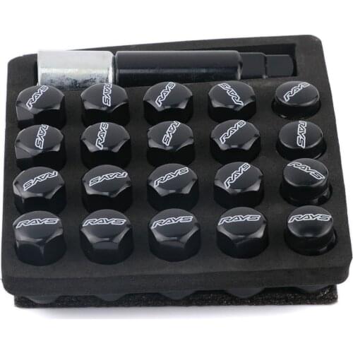 Rays Volk 17 HEX Racing Car Steel Wheel Nuts Rims Lock Lug bolts Extended Tuner Nut 20pcs/set