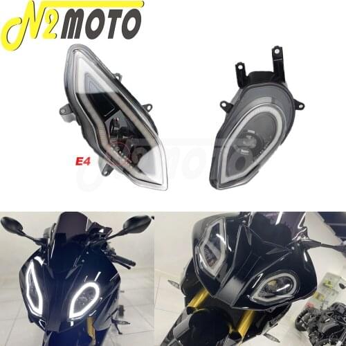 12V LED Headlight DRL High Low Beam Assembly Kit W/ E4 Mark Waterproof Lighting Motorcycle Headlamp For BMW S1000RR 2015-2018