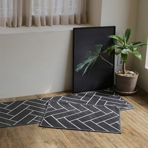 New Kitchen Mat Absorbent Machine Washable Door Mat Household Anti-slip Mat Printed Carpet Living Room Balcony Outdoor Bath Rugs